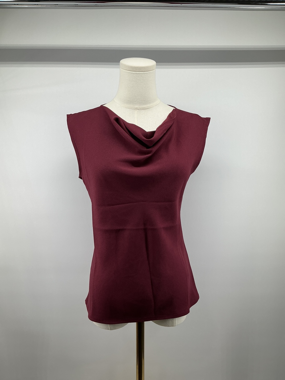 Draped Matte Cowl Neck Tank
